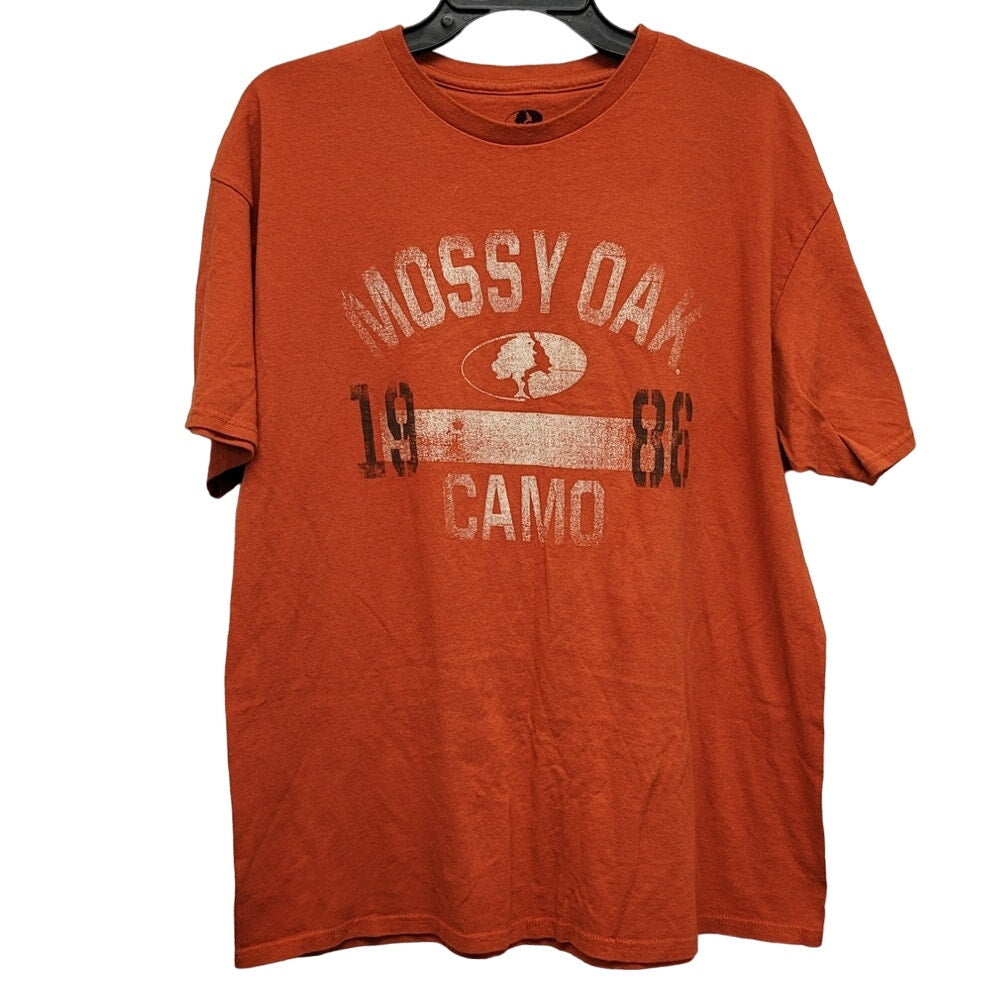 Mossy Oak 1986 Camo Mens XL 100% Cotton Short Sleeve Crew Neck Tee Shirt